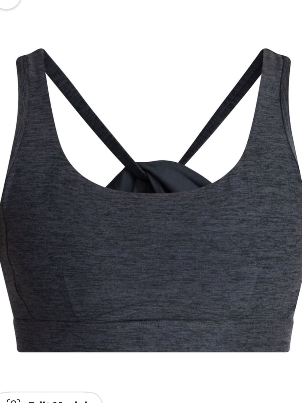 Athletic Works Black/Dark Gray Cross-Back Sports Bra